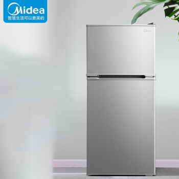 美的（Midea）BCD-112CM双门112L冰箱双开门家用小冰箱宿舍租房小型双温迷你小冰箱低噪节能电冰箱 