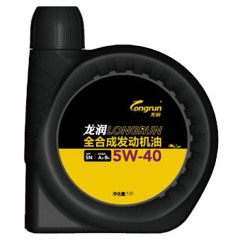 龙润润滑油全合成汽油机油 润滑油5W-40 SN级 1L 汽车保养