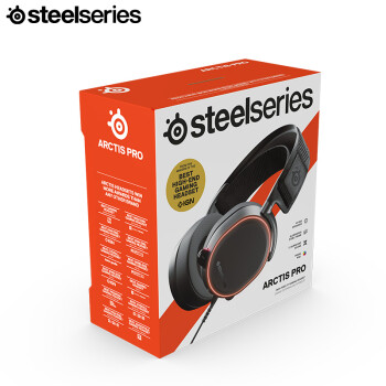 赛睿 (SteelSeries) Arctis 寒冰Pro有线头戴式游戏电竞耳机 高解码保真 RGB灯效 7.1环绕音 降噪麦克风 黑色