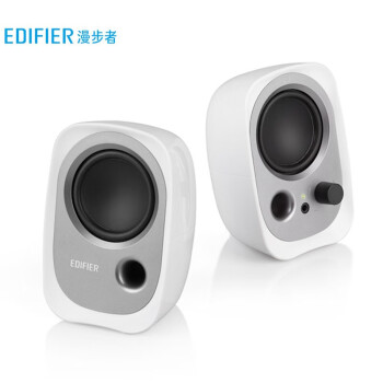 漫步者（EDIFIER）R12U外观时尚、音质纯正的入门级微型2.0桌面音响 笔记本音箱 电脑音箱 白色商用