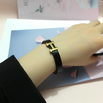 闺蜜手链皮带手镯时尚手环手饰品生日礼物原创设计个性简约男女夏h款
