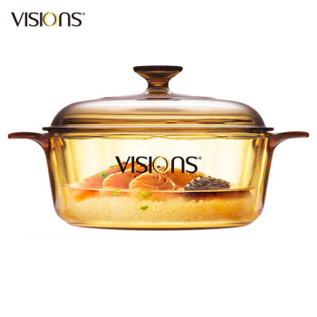 康宁（VISIONS） 晶彩透明玻璃汤锅耐高温明火家用煮锅 2.25L VS-22