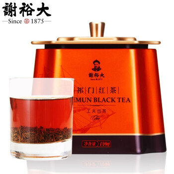谢裕大-安徽黄山祁门红茶工夫红茶金罐自饮装120g茶叶
