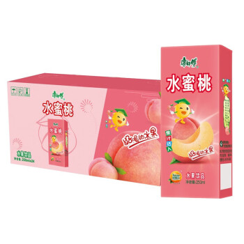 康师傅 水蜜桃【250ml*24盒*2箱】水蜜桃果味饮料饮品随身装 整箱