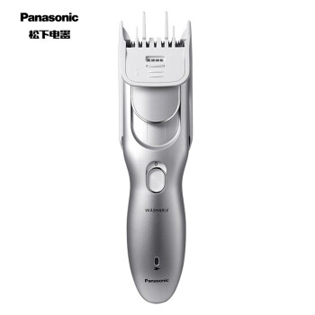 松下（Panasonic）家用剃头电推子成人水洗电推剪婴儿剪发器充电式电动理发器ER-PGF80S405 银色