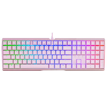 CHERRY樱桃 MX3.0S机械键盘 游戏键盘 电竞键盘 办公电脑键盘 RGB混光键盘 合金外壳 无钢结构 粉色红轴