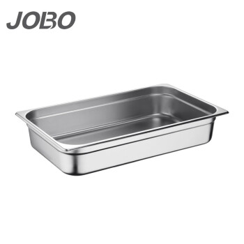 巨博(JOBO) 美式防挤份数盆1/1不锈钢盆份数盒打菜盆100mm自助餐盆不含盖子FSP110G