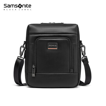 Samsonite/新秀丽斜挎包商务高端单肩斜跨两用包 送老公送男友 黑色HO0*015