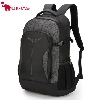 爱华仕（OIWAS）大容量双肩包电脑包学生书包运动休闲双肩包 OCB4000MG 黑色