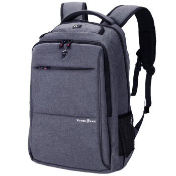 VICTORIATOURIST双肩包电脑包15.6英寸 男商务防泼水双肩背包书包V9006灰色