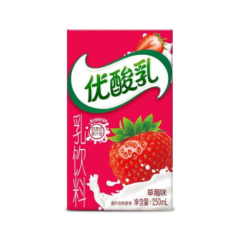 伊利优酸乳整箱250ml*24盒 草莓味