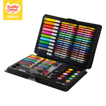 凯蒂卡乐（KIDDYCOLOR）儿童画笔套装 109件黑色塑料彩笔套装 水彩笔蜡笔绘画套装 油画棒彩铅画画套装