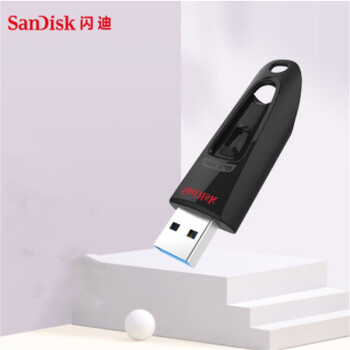 闪迪（SanDisk） 商务办公优选 高速安全可靠 经典USB3.0 U盘优盘 CZ48至尊高速-130MB/s 128G 黑色