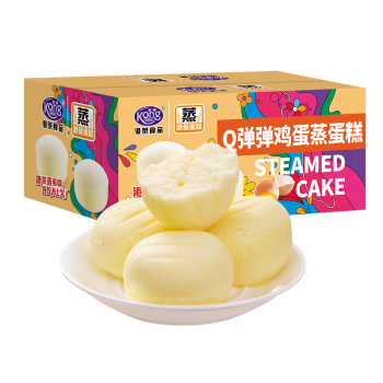 港荣蒸蛋糕鸡蛋原味蛋糕480g箱 面包蛋糕早餐休闲食品小吃戚风蛋糕