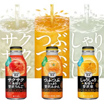 日本进口食品百佳pokkasapporo苹果梨子橙子肉果果汁饮料饮品400g苹果