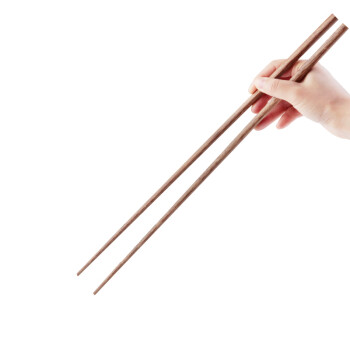 Homeglen 加长筷子防烫捞面火锅油炸 炸油条木筷 鸡翅木 油炸筷42cm 2双装