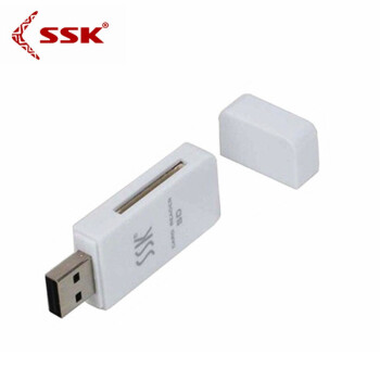 SSK飚王 SCRS054闪灵 SD卡读卡器 SDHC读卡器 SD读卡器 白色 2个装