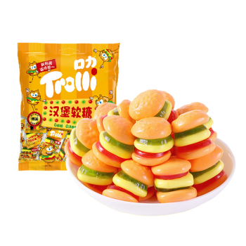 Trolli德国口力 糖果儿童零食软糖果0脂肪 水果软糖 汉堡橡皮糖 108g