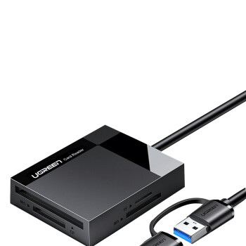 绿联 USB3.0多功能读卡器带OTG SDTFCFMS型手机相机内存卡多功能电脑高速读取器 多卡单读 带OTG0.5米