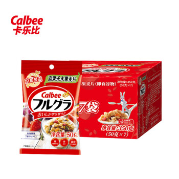 卡乐比七日早餐水果燕麦片 原味350克 日本进口食品 方便代餐 即食零食