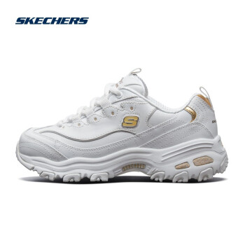 skechers斯凯奇白色老爹鞋女春夏季小白鞋情侣款官方旗舰熊猫鞋11931