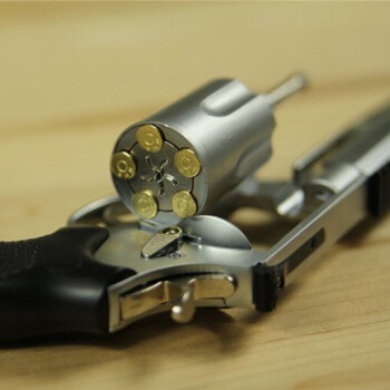05史密斯m500模型枪左轮抢玩具金属不可发射 5粒弹 支架 枪套 合金箱