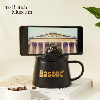 大英博物馆安德森猫和她的朋友们系列巴斯特萌猫手机支架陶瓷马克杯