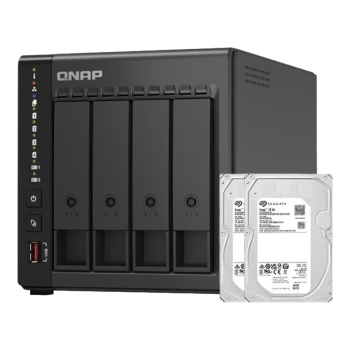 威联通（QNAP）TS-464C2 宇宙魔方四核心处理器nas网络存储服务器内置双M.2插槽（含硬盘10T*2）