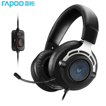 雷柏（Rapoo） VH300 虚拟7.1声道背光游戏耳机 电竞耳机 电脑耳机 游戏耳麦 绝地求生吃鸡利器 黑色