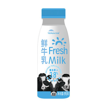天润鲜牛奶 新疆纯牛奶巴氏杀菌乳低温鲜奶早餐纯奶245g*8瓶