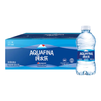 百事可乐纯水乐 AQUAFINA 饮用水 纯净水 350ml*24瓶 百事出品