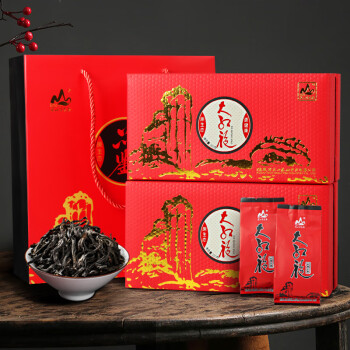 茗山生态茶乌龙茶雅韵系列福建岩茶 大红袍 浓香型一级 300g 礼盒装茶叶