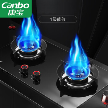 康宝（Canbo）燃气灶液化气双灶 炉具 嵌入式家用灶台 4.5KW大火力猛火台式灶 JZY-2QB55T（液化气）