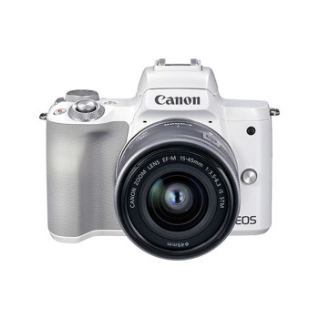 佳能canoneosm50markii套机1545m50二代微单相机4k视频vl白色m50ii