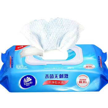 维达消毒湿巾大包带盖杀菌湿巾纸成人洁肤家用湿纸巾80片去菌清洁 杀