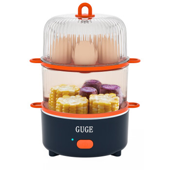 谷格（GUGE）多功能煮蛋器迷你电蒸锅单双层家用蒸蛋器G31F
