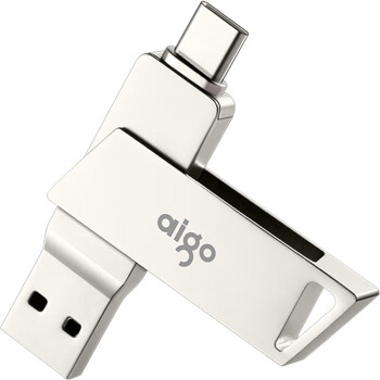 爱国者（aigo）普通U盘USB3.0 TYPE-C手机U盘手机电脑两用双接口 U350-64GB