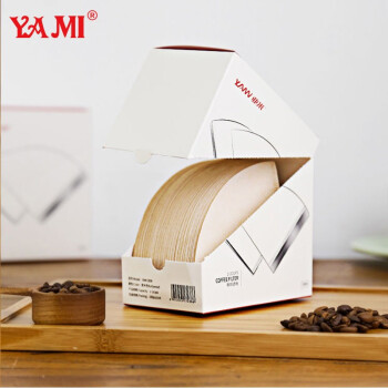 亚米（Yami）咖啡滤纸 日本进口材质手冲咖啡V型过滤纸100片滤杯用滤纸2-4人份