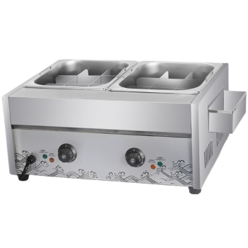 NGNLW 关东煮机器商用电热双缸18格子锅煮面炉串串香设备锅麻辣烫锅 乳白色