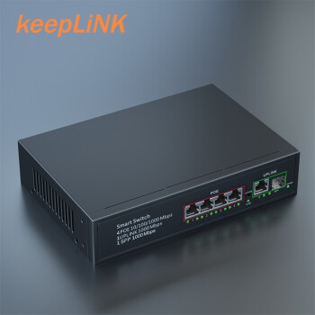keepLINK KP-9000 04G11GB千兆PoE交换机5口 国标 内置电源72W