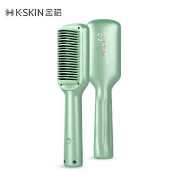 金稻（K·SKIN）敏煌迷你直发梳 卷直发器 不伤发两用护发 造型梳子 苹果绿 KD680
