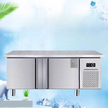 苏勒冷藏工作台冰柜商用冰箱冷冻冷柜操作台厨房保鲜平冷不锈钢水吧台   150x70x80cm  冷冻