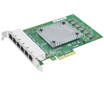 EB-LINK 纯国产自主1860主控芯片PCI-E X4千兆六口服务器网卡1860-T6电口机器视觉工业相机网络适配器