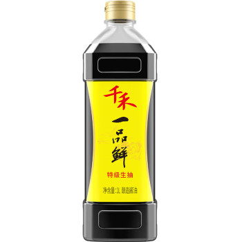 千禾 酱油  一品鲜 特级生抽 酿造酱油 1L