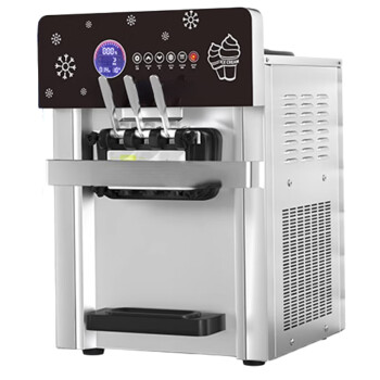 苏勒   冰淇淋机商用小型触屏智能全自动立式冰激凌机器圣代软雪糕机   台式升级液晶触屏款
