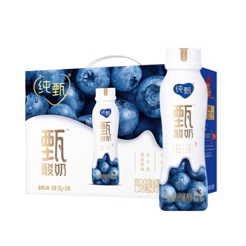 蒙牛（MENGNIU）纯甄甄酸奶蓝莓味230g×10瓶（礼盒装）长白山寒地蓝莓