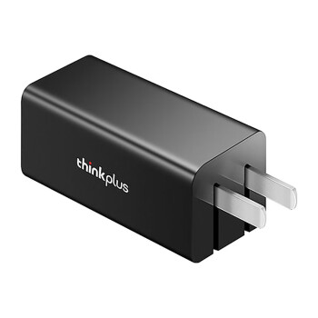 联想（Lenovo）Thinkplus 口红电源 氮化镓 GaN 65W快充 USB Type-C 迷你电源适配器 黑色 4X20Z34239