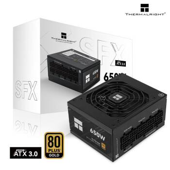 THERMALRIGHT(利民)额定650W TR-TGFX650 金牌全模组SFX电源 ATX3.0 电脑电源压纹线版金牌电源 TR-TGFX650