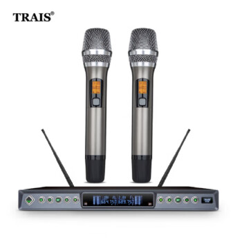 特莱斯电子（TRAIS）无线手持话筒（一拖二）麦克风K歌U段调频 宴会厅多功能厅KV209 