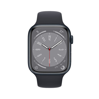 Apple Watch Series 8 智能手表GPS款45毫米午夜色铝金属表壳午夜色A2884